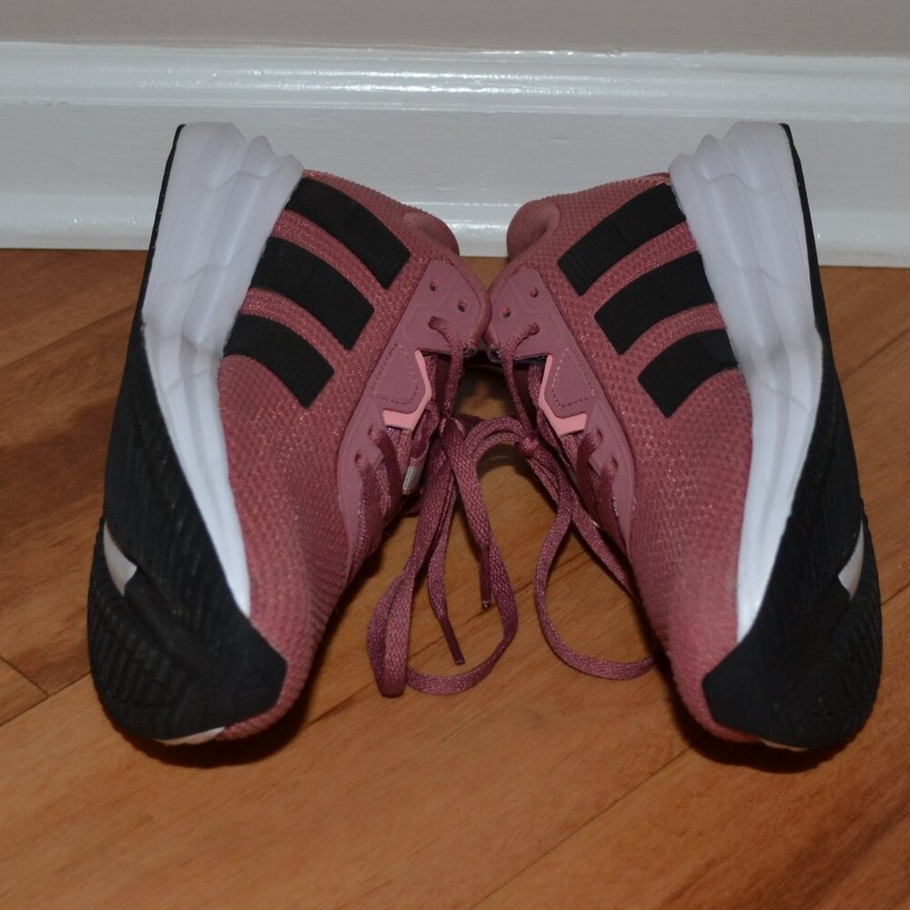 adidas Women’s Pink Running Sneakers with Black Stripes - Picture 9 of 12